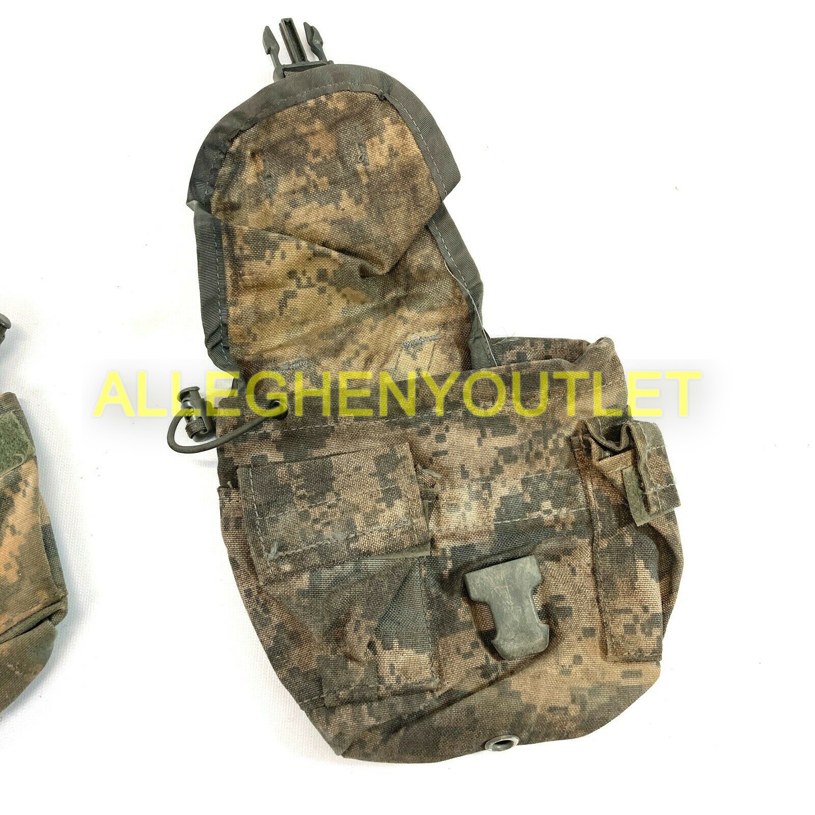 US Military Surplus 1 Quart Canteen Pouch, General Purpose, Set of 2, ACU, MOLLE