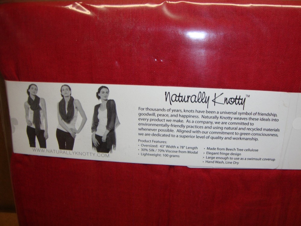 NEW Naturally Knotty Lightweight Modal Red Wrap
