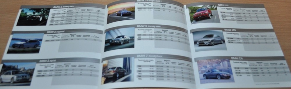 2003 BMW Model Range Brochure Prospekt Russian Edition