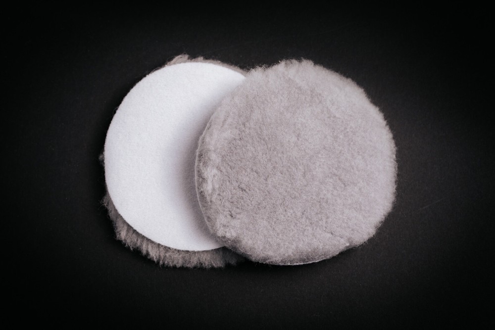 5.5" Grip Lambswool Buffing Pad, Grey - 12 pack