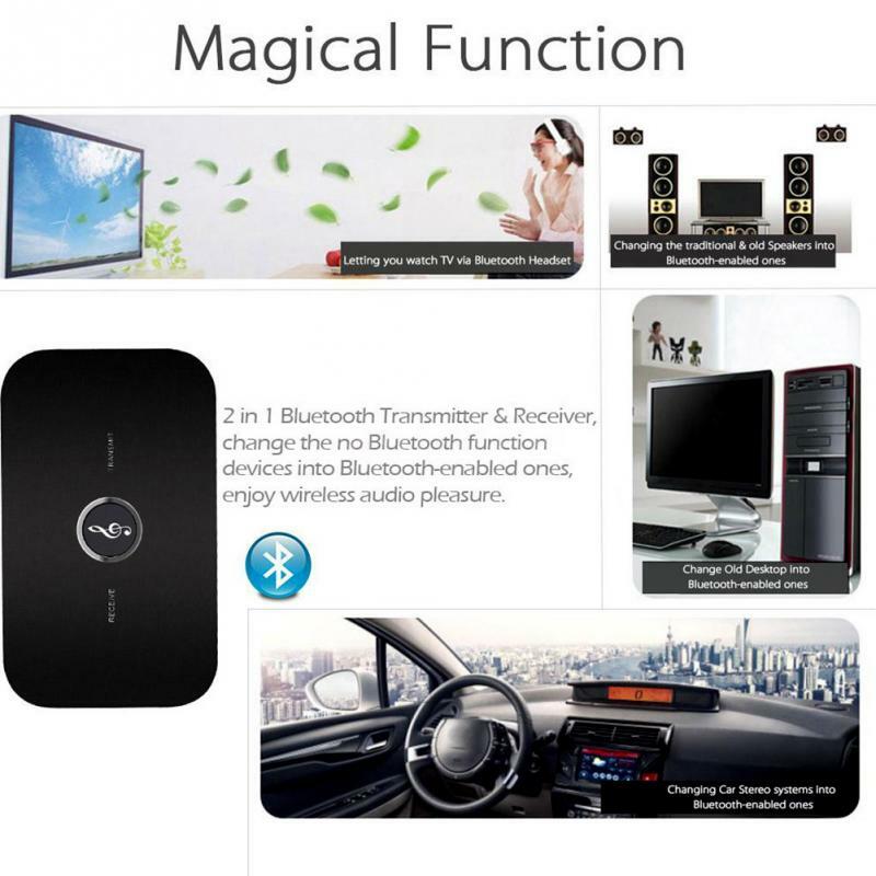 2 rechargeable Bluetooth transmitter receiver 2-in-1 wireless audio adapter US