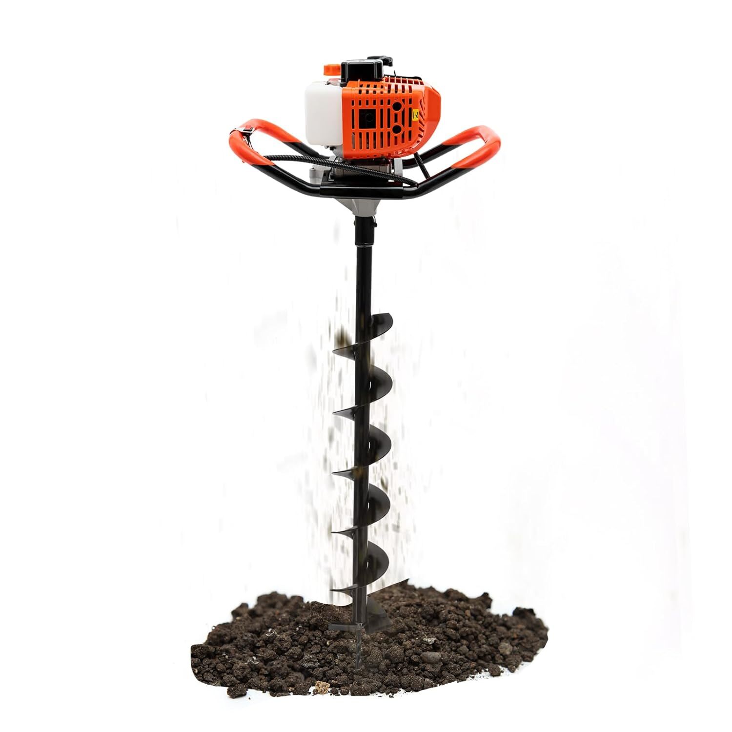 Auger Post Hole Digger 52cc-2 Stroke Digging Tool with Drill Bits 4'', 6" & 8"
