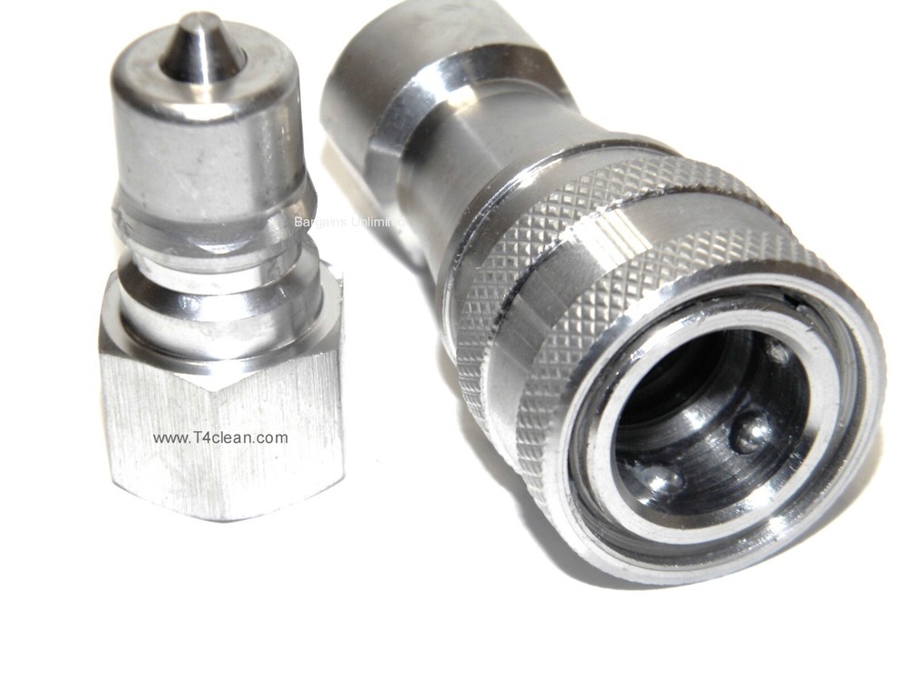 Carpet Cleaning Stainless Steel Plug & Socket Quick Connect