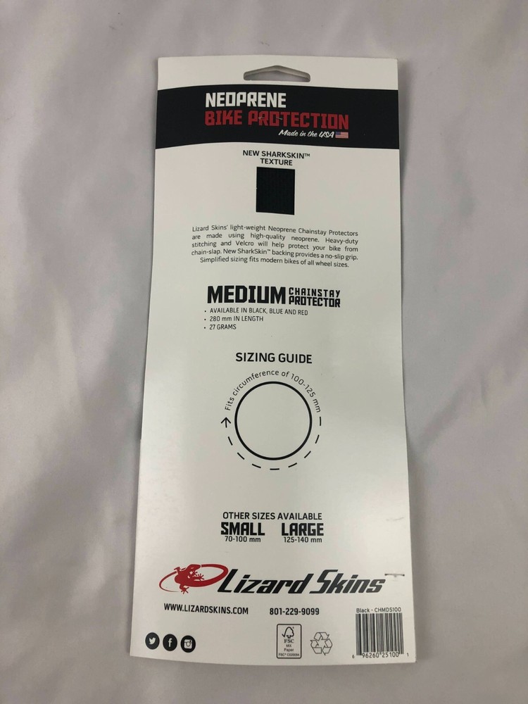 Lizard Skins MEDIUM Chainstay Protector Black