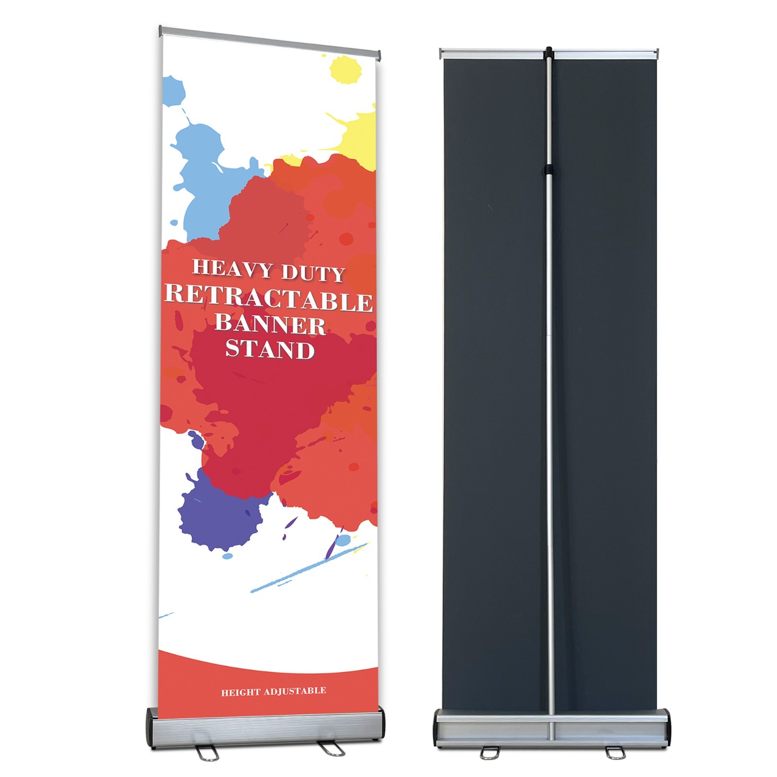 Heavy-Duty Retractable Banner Stand 24"x72-80"  Carrying padded Canvas Bag