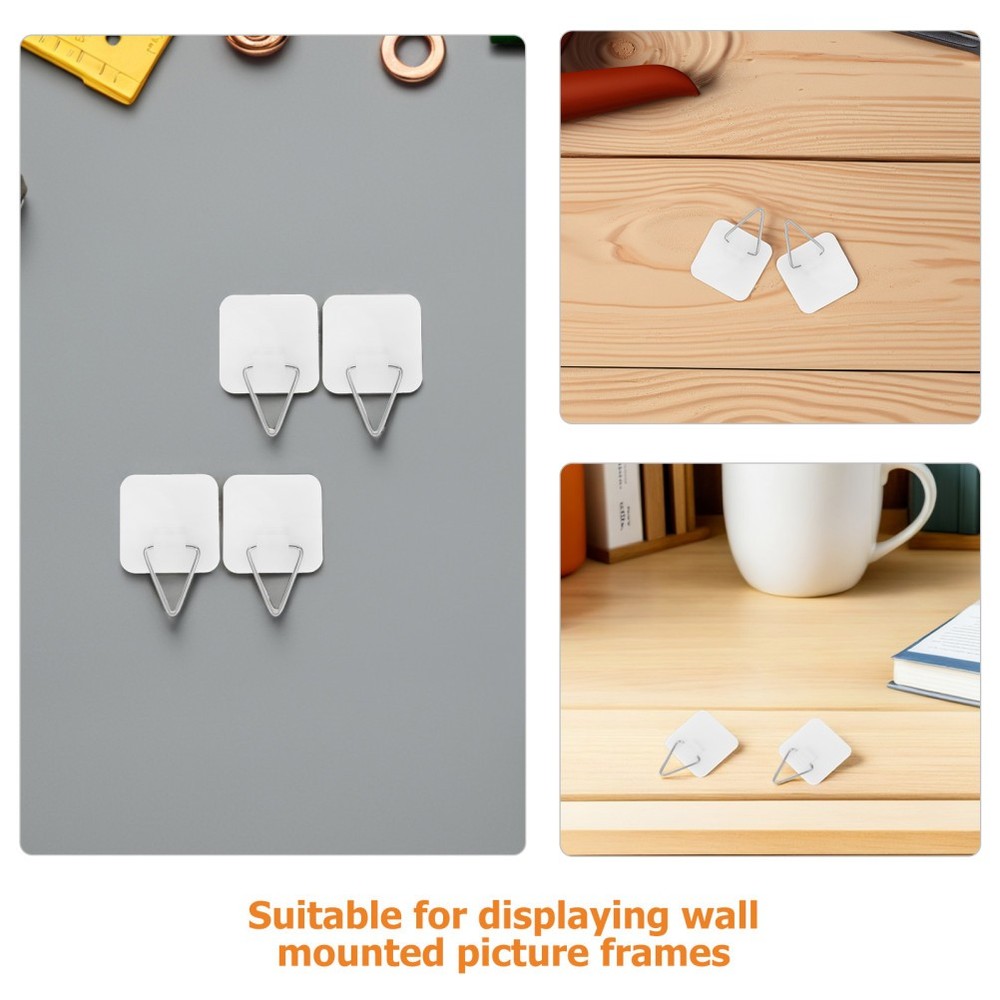40 Pcs Picture Frame Wall Adhesive Hook Plates Holders for Display