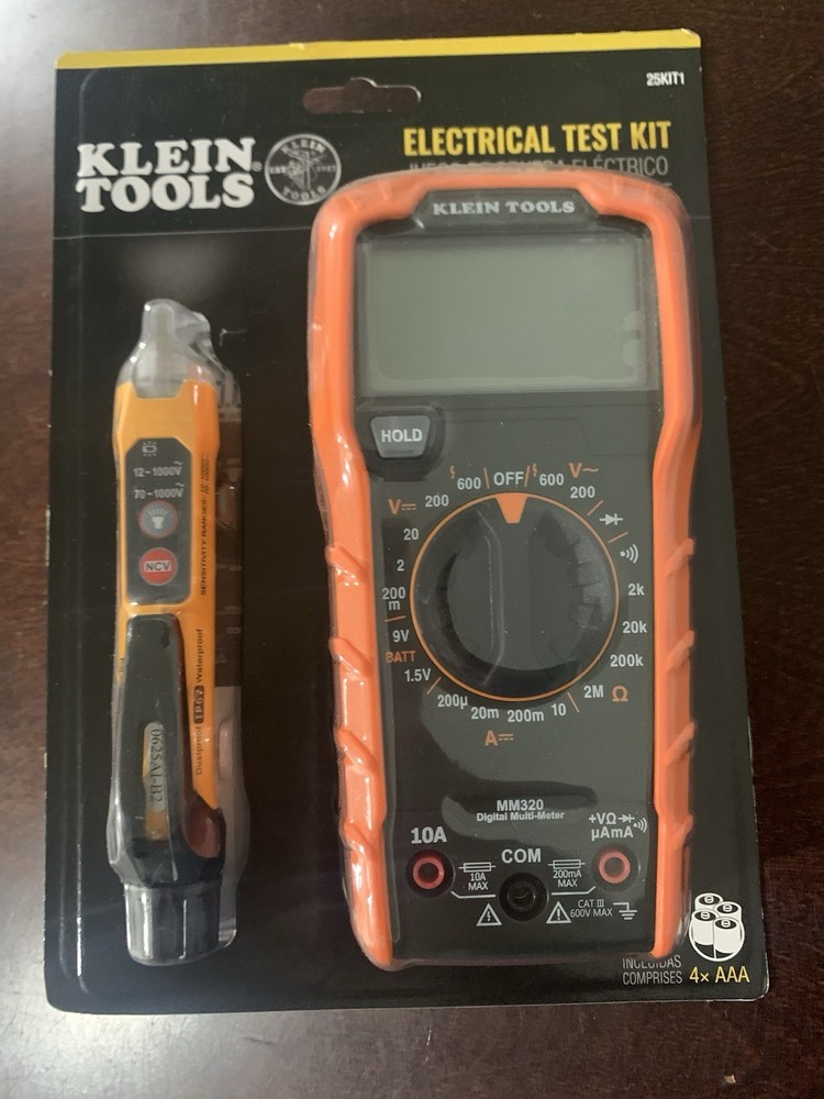 Klein Tools 25KIT1 Electrical Test Kit w/ MM320 Multimeter & Voltage Tester New