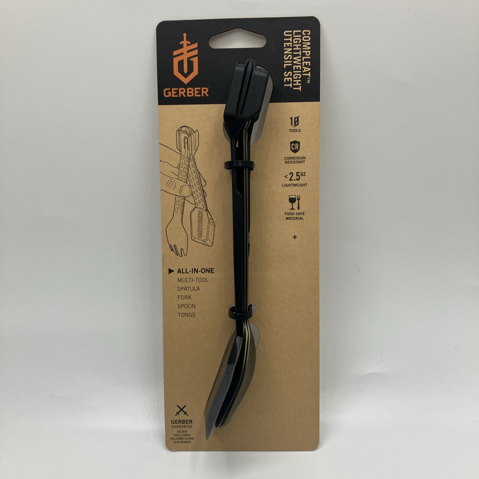 Gerber ComplEAT Utensil Set (4 pc Set) Color: Flat Sage - Camping Outdoor Gear