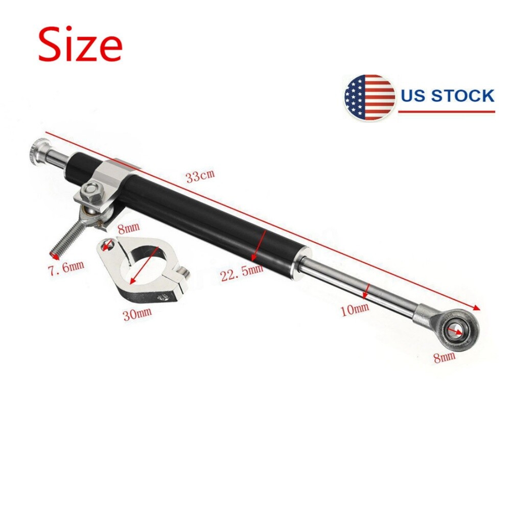 330mm Durable Motorcycle Universal Aluminum Steering Damper Stabilizer Linear