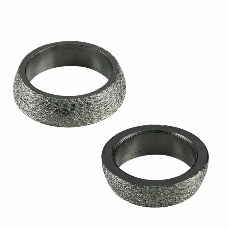 2PCs 2.5'' Donut Style Graphite Gasket For Muffler Exhaust Pipe Manifold Adapter