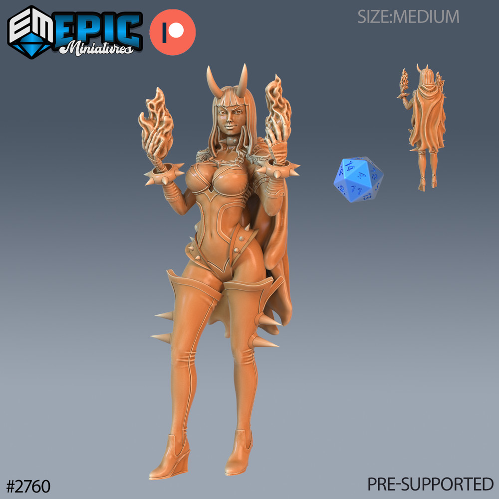 Wingless Succubus A | Epic Miniatures | RPG D&D Pathfinder Wargaming