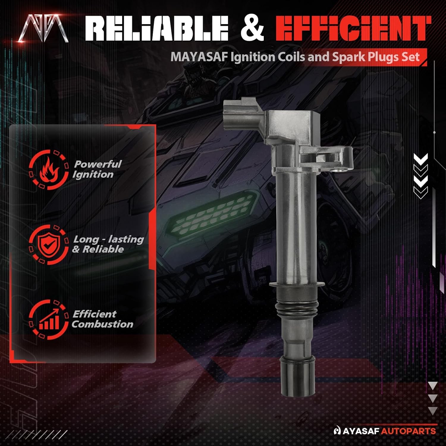 6X Ignition Coil & Spark Plug Coil OEM-Quality For Jeep Liberty Dodge 3.7 UF270