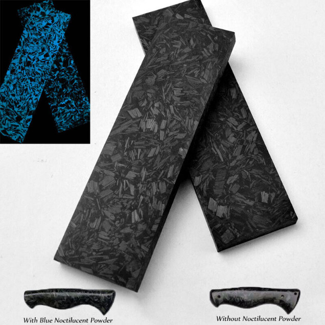 2pcs DIY Craft Marbled CF Carbon Fiber Knife Scales Handle Making Blank material