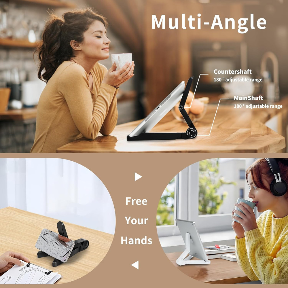 Adjustable Tablet Stand Foldable Phone iPad Kindle Book Display Holder