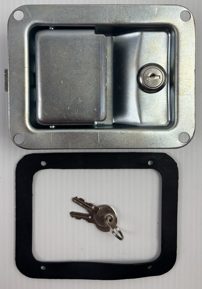 PSI Waste 5-1/2” X 4-1/4” Rust Resistant Flush-Mount Locking Paddle Latch
