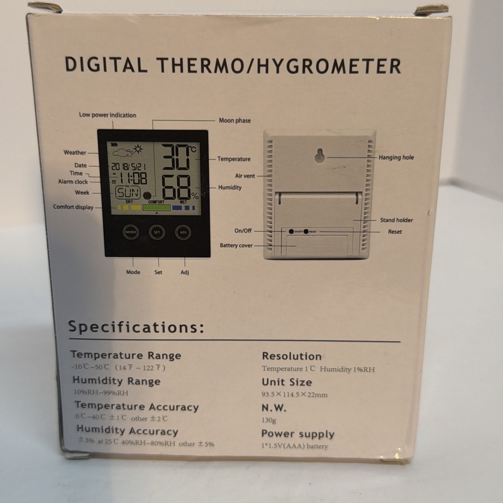 digital thermometer hygrometer