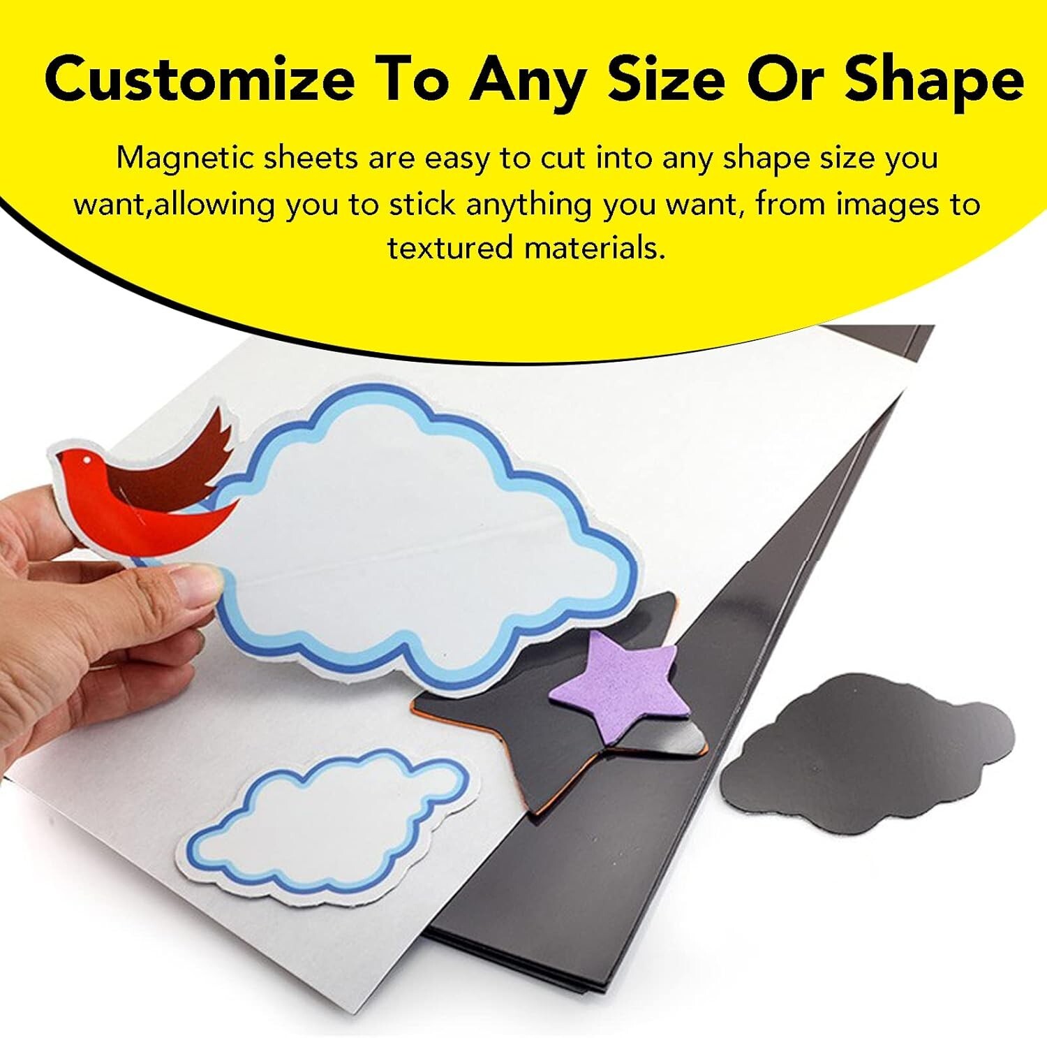 Flexible 4" x 6" Magnetic Sheets with Strong Adhesive - Perfect for Photos