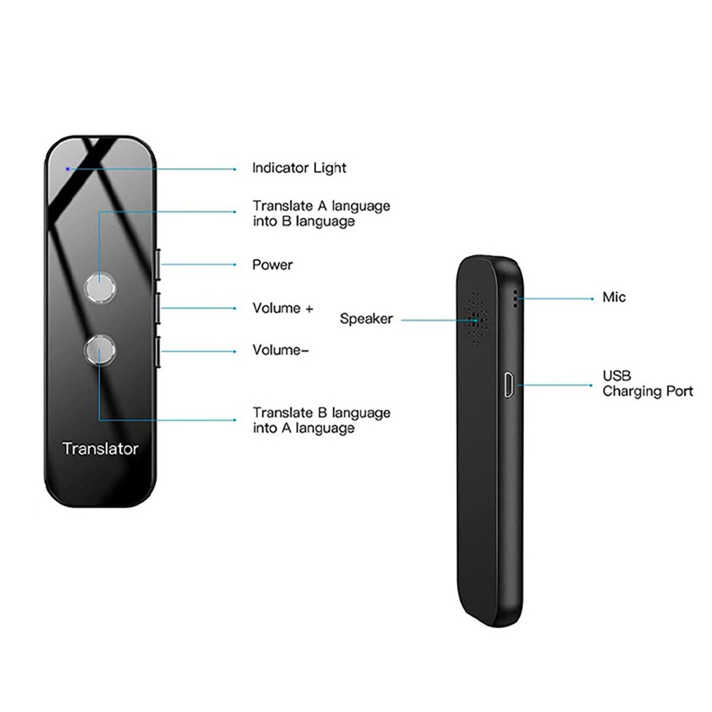 Language Translator Device Real-time Smart Instant Voice 137+ Languages IOS /US