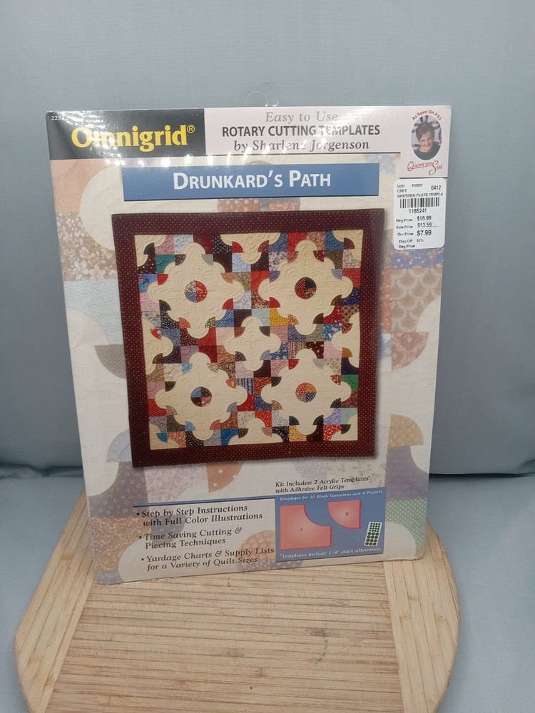 Omnigrid Drunkards Path Rotary Cutting Templates With Instructions