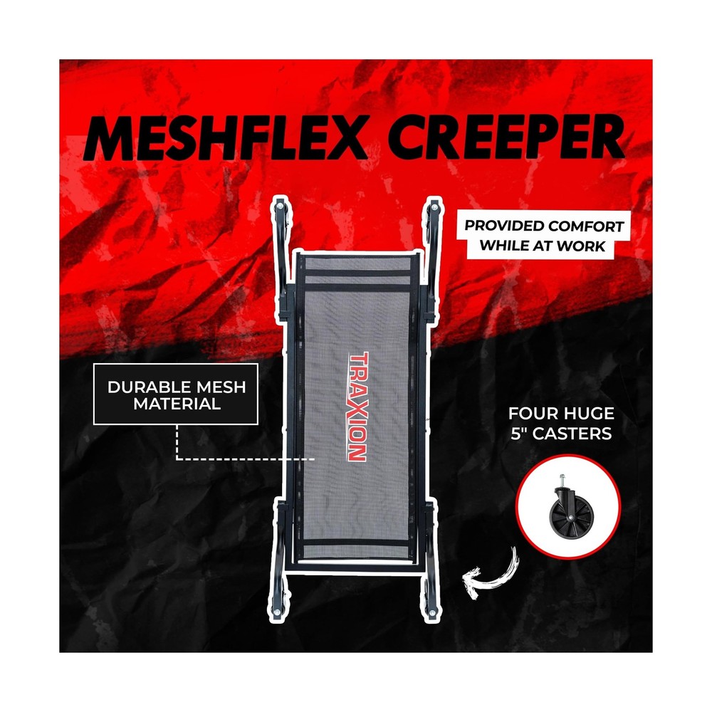 Traxion New Progear MeshFlex Creeper 400lb Capacity
