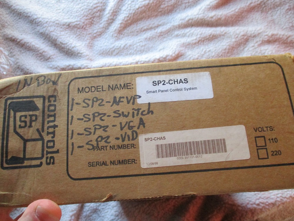 SP Controls Smart Panel Small Projector Controller SP2-CHAS Black LIGHTS UP