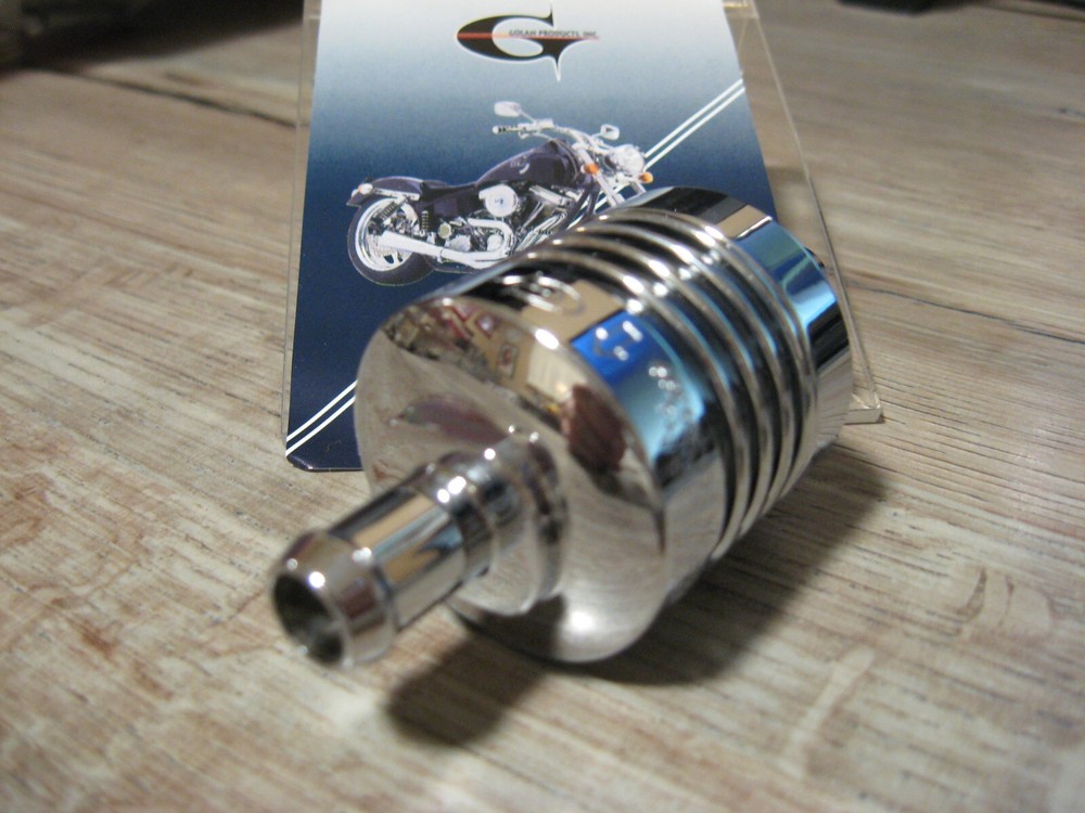Golan Compact 3/8" Mini Fuel Filter - Chrome 60-375C
