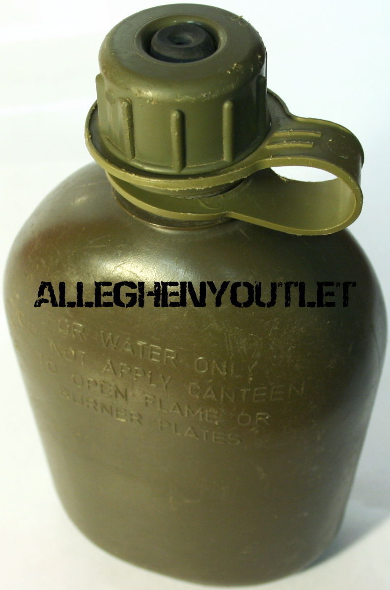 GENUINE USGI MILITARY 1 QUART 1QT WATER CANTEEN AND COVER ARMY OD GREEN GC
