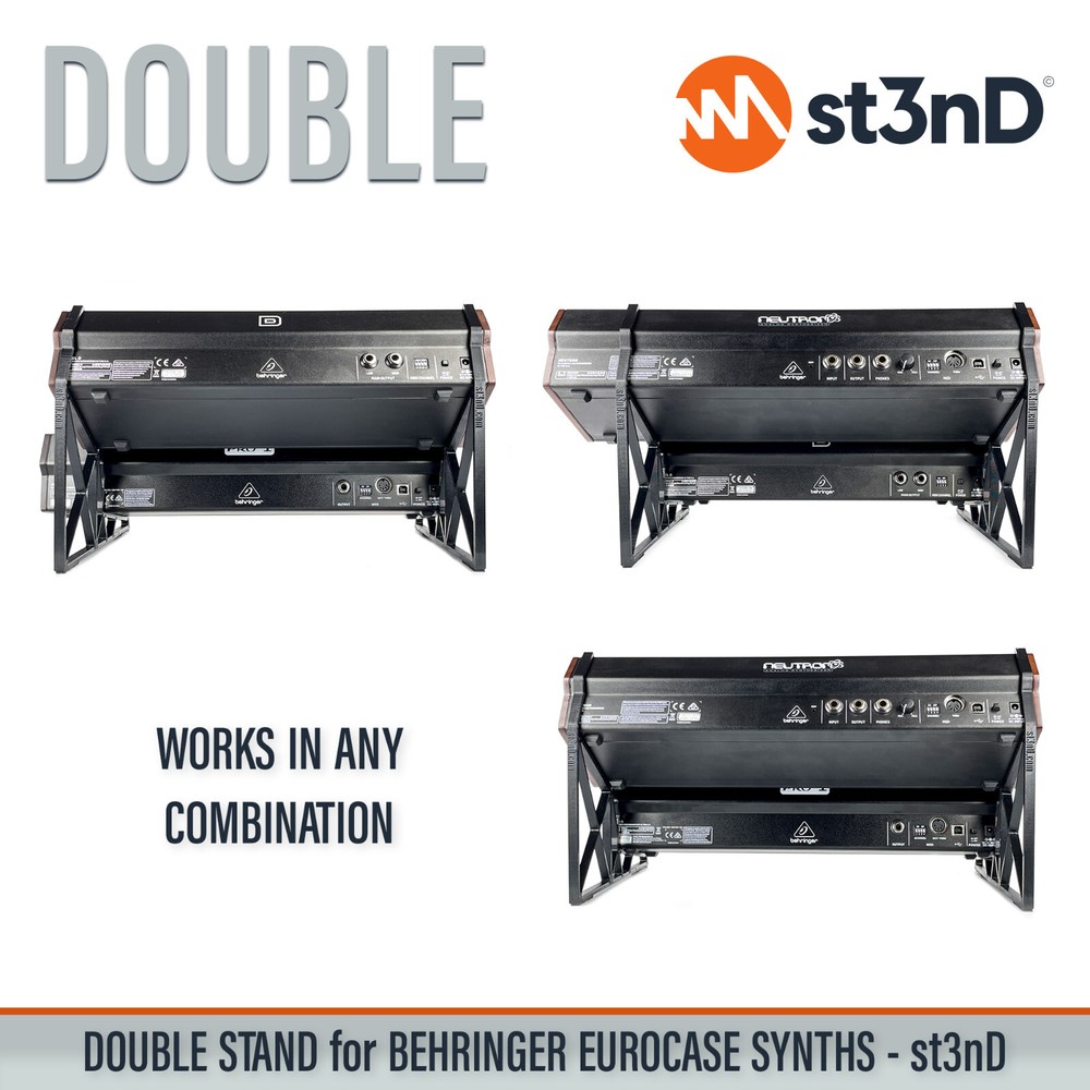 DOUBLE STAND for BEHRINGER EUROCASE INSTRUMENTS AND SYNTHS - 3D Printed