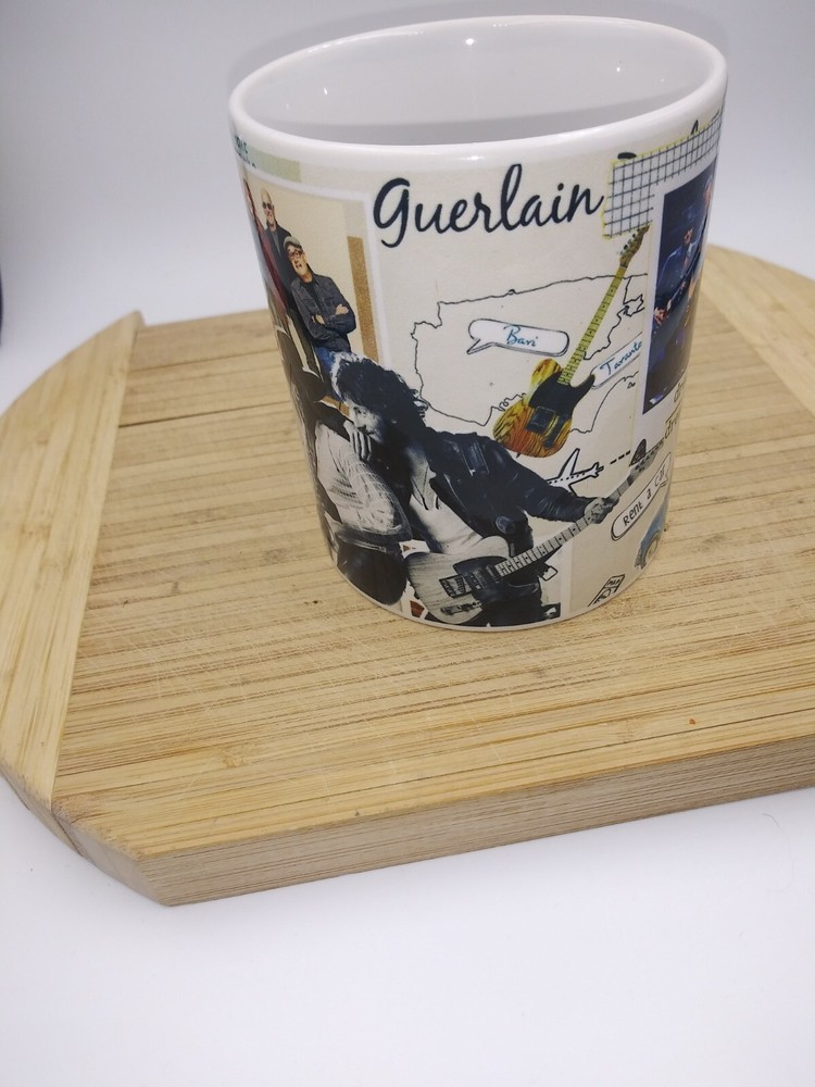 Mug Bruce 11oz-15oz white ceramic and collage