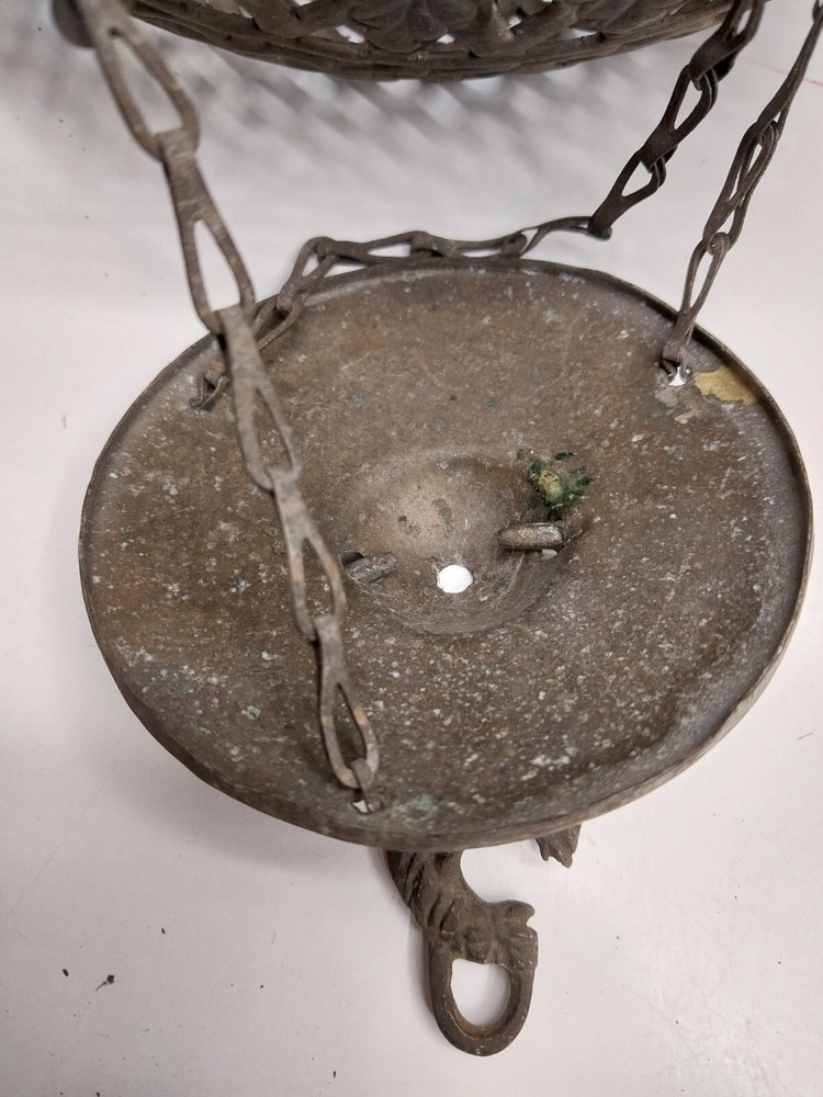 large Village Hanging brass incense burner