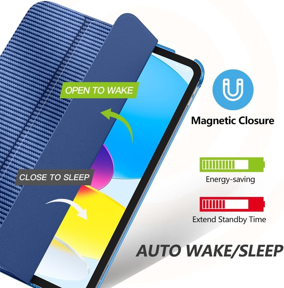 Case for iPad 11th Generation 11 Inch 2025, Slim Stand Hard PC Translucent Back