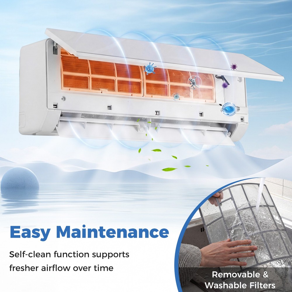 Blast Pro 2 Zone 20000 BTU Mini Split AC/Heating System, 23 SEER2, WiFi Enabled