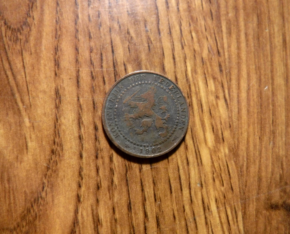 NETHERLANDS 1 CENT 1902 COIN (844)