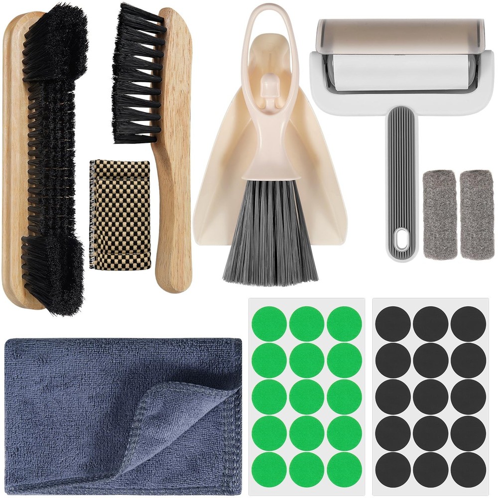 Billiard Pool Table Accessories Kit: 10 Piece Set with 2 Pool Table Brushes,2 Fe