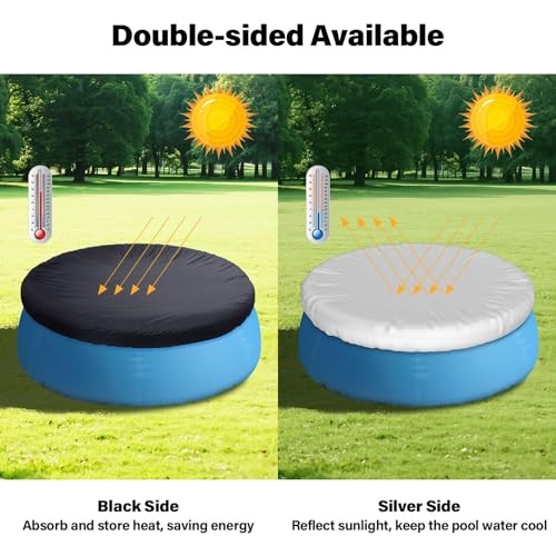 Pool Covers for 8ft Inflatable Easy Set Pool [ Cover Diameter: 7.2ft ] Round