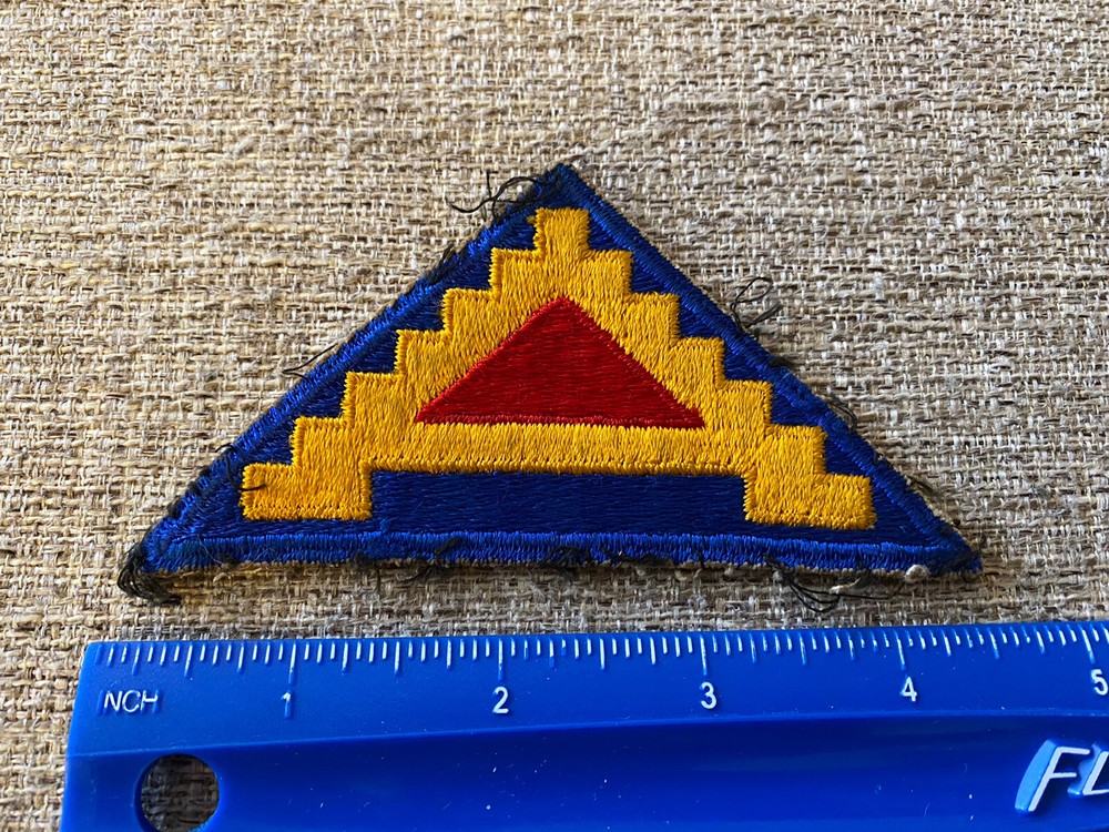 US Army 7th Army Triangle Red Blue Yellow Patch INV9265