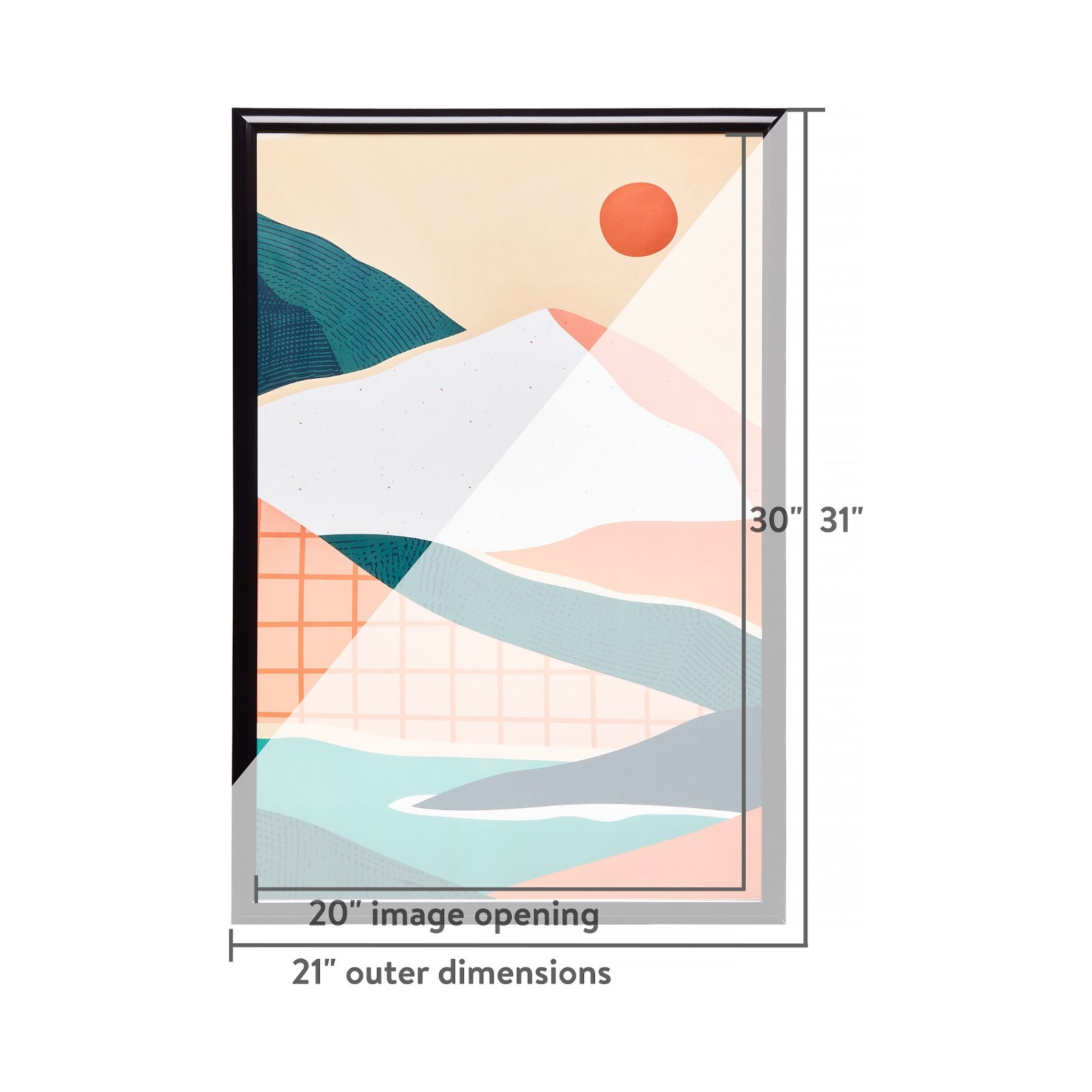 Mainstays 20x30 Rounded Black Poster Frame