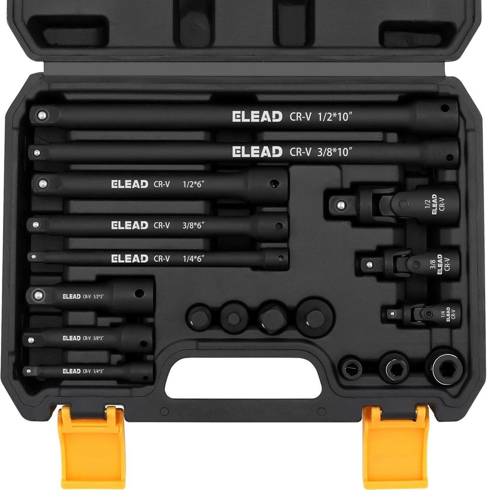 18-Pieces Impact Socket Extension Set 1/4" 3/8" & 1/2" Drive Socket Extension