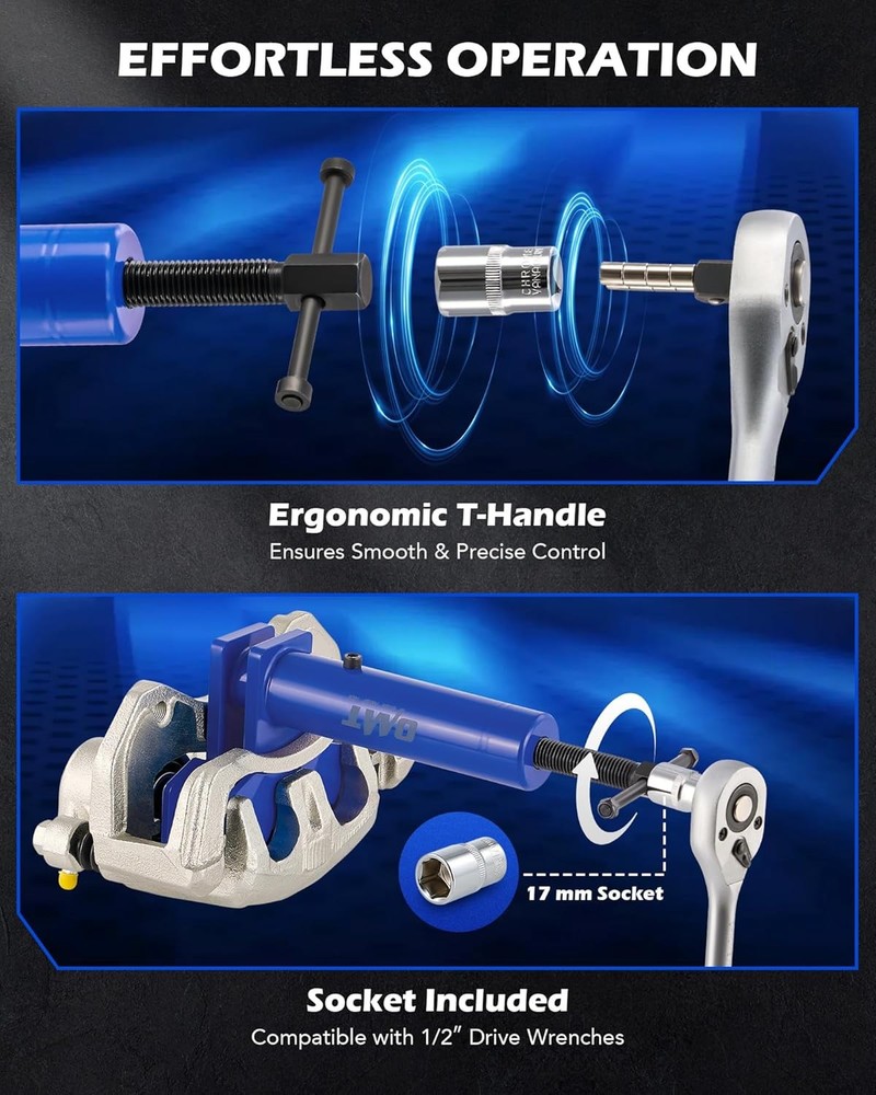 Caliper Piston Compressor Tool, Universal Brake Caliper...