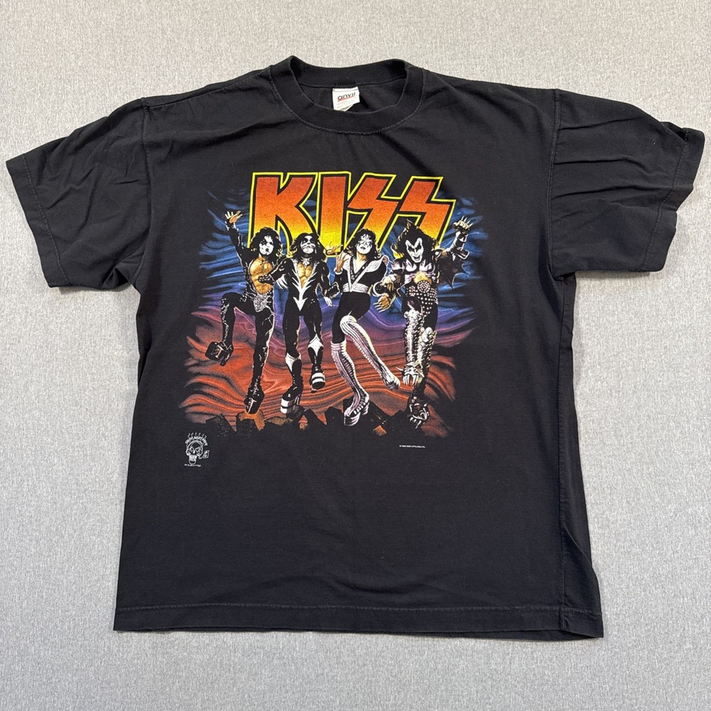 Vintage Kiss Destroyer 76 To 96 20 Years Of Destruction Anvil Concert T-Shirt XL