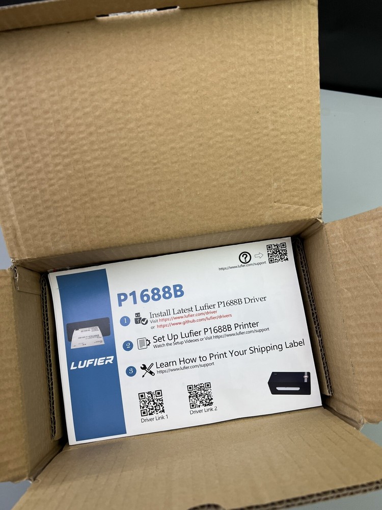 Lufier Commercial Thermal Label Printer P1688B OPEN BOX