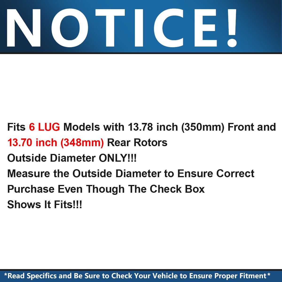 Front & Rear Drilled Rotors Ceramic Brake Pads for 2012 - 2020 Ford F-150 6 LUGS