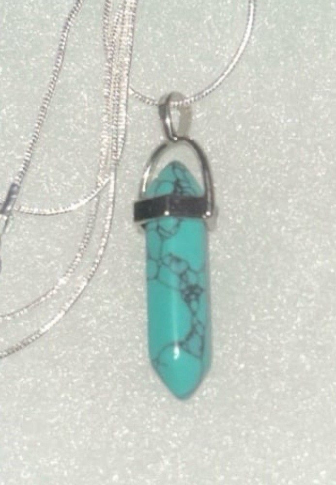 Turquoise Sterling Silver 30” Necklace