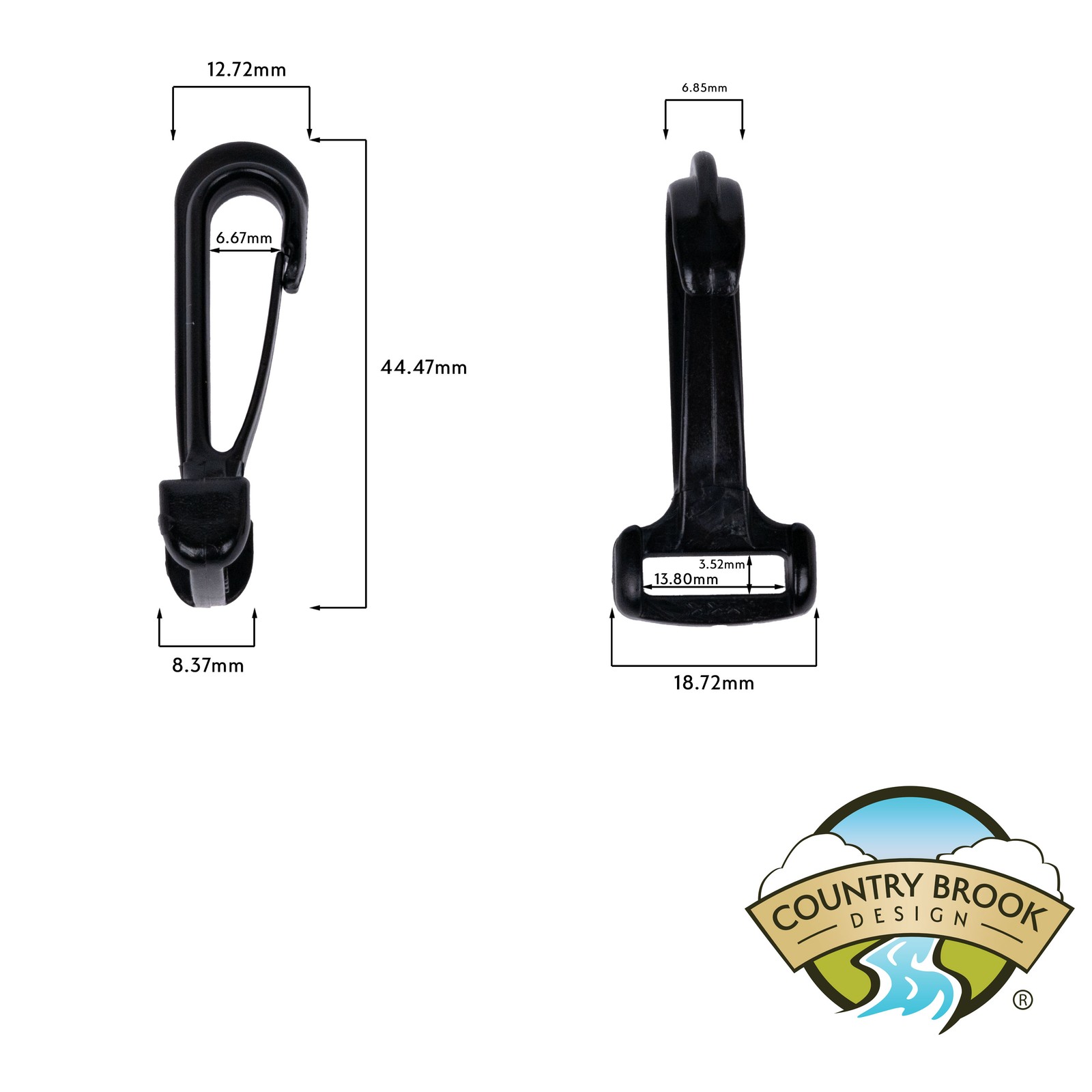 10 - 1/2 Inch YKK Plastic Hook Snap