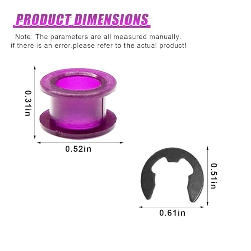 2PCS Shift Cable Bushing Repair Kit with Clips, Portable Automatic Black