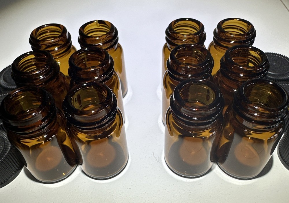 2ml Essential Oil Bottles 12pk +Inserts/Caps 36pc NEW