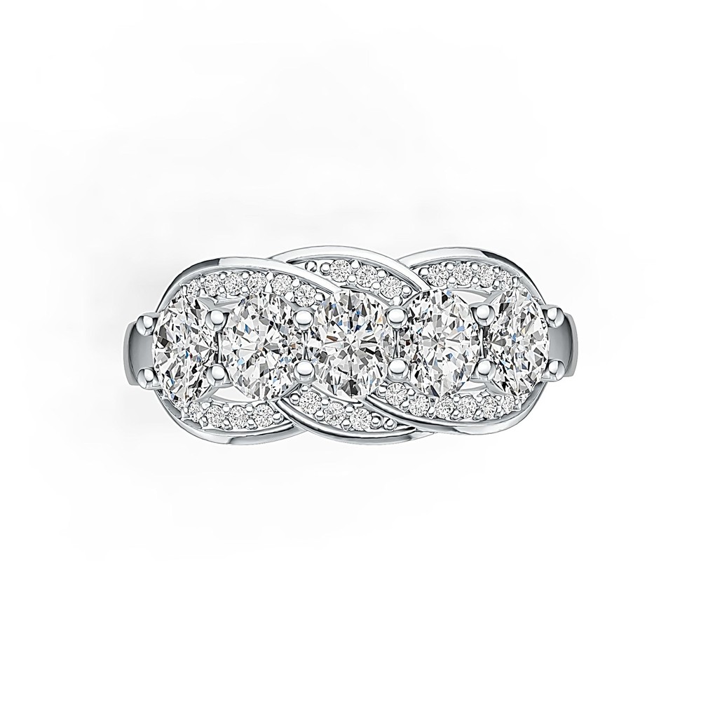 Sterling Silver Semi Mount Ring Setting Oval OV 5X4mm Infinity Engagement Ring