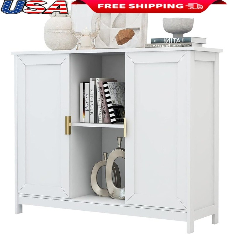 Narrow Storage Cabinet Entryway Console Buffet Easy Assembly Durable Design New