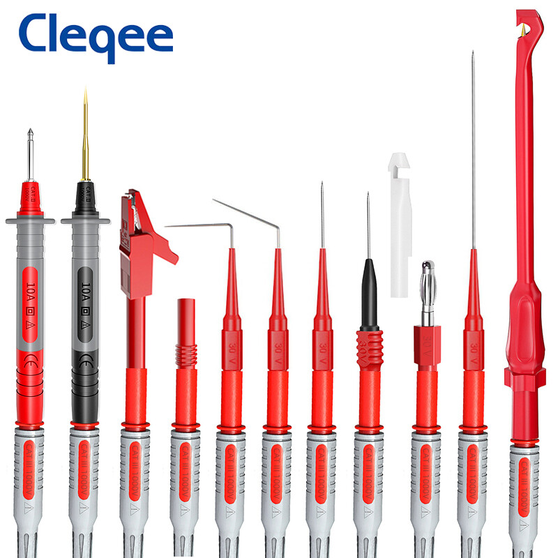 Back Probe Set Multimeter Test Leads Kit with Replaceable Probes Set Banana Plug