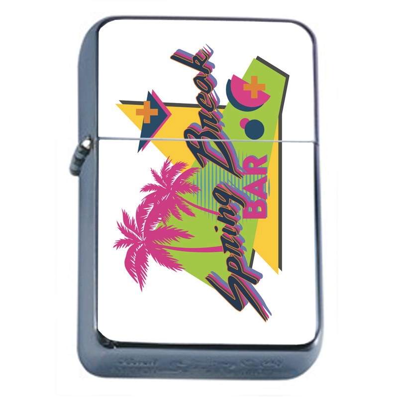 Spring Break D5 Flip Top Oil Lighter Wind Resistant